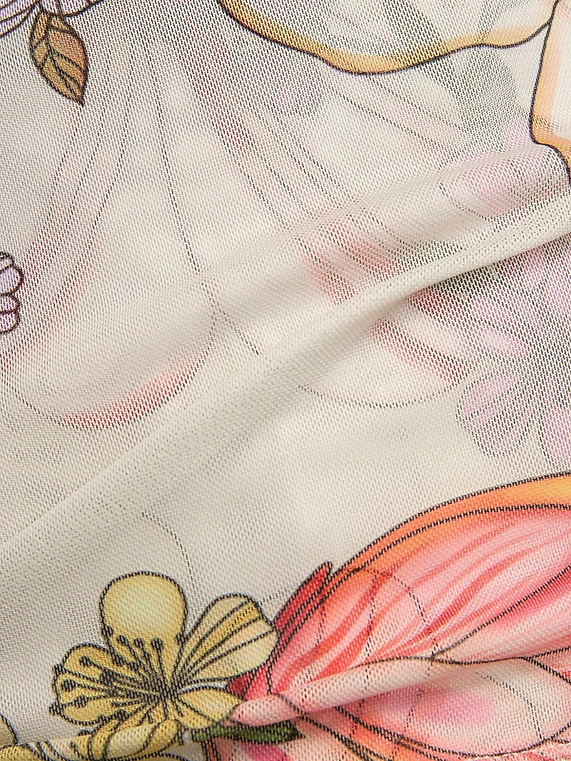 Kaia Mesh Three-Quarter Sleeve T-Shirt