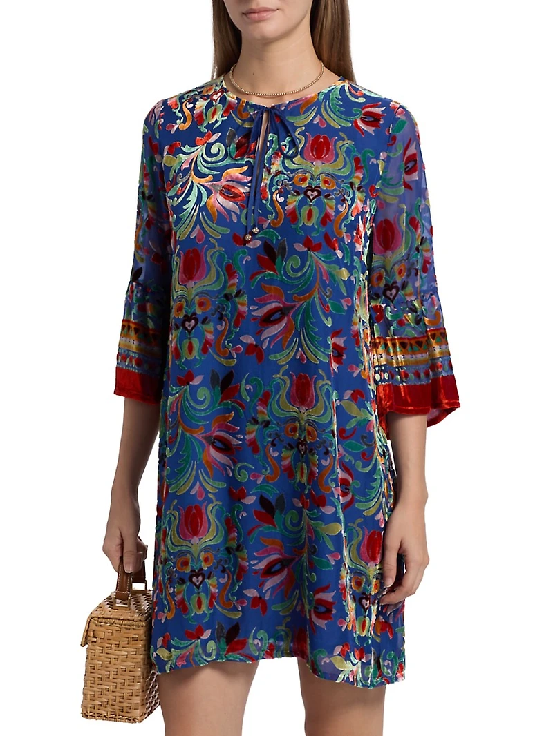 Primula Burnout Sofiya Velvet Minidress