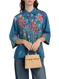 Carrie Embroidered Denim Shirt