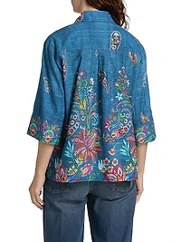 Carrie Embroidered Denim Shirt