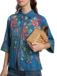 Carrie Embroidered Denim Shirt