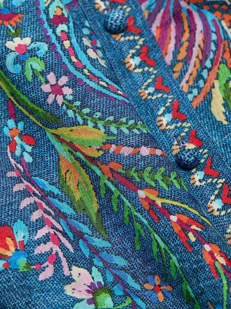 Carrie Embroidered Denim Shirt
