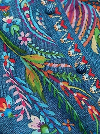 Carrie Embroidered Denim Shirt