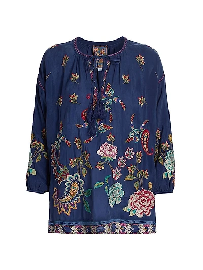 Kendra Margot Embroidered Blouse