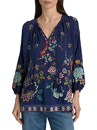 Kendra Margot Embroidered Blouse