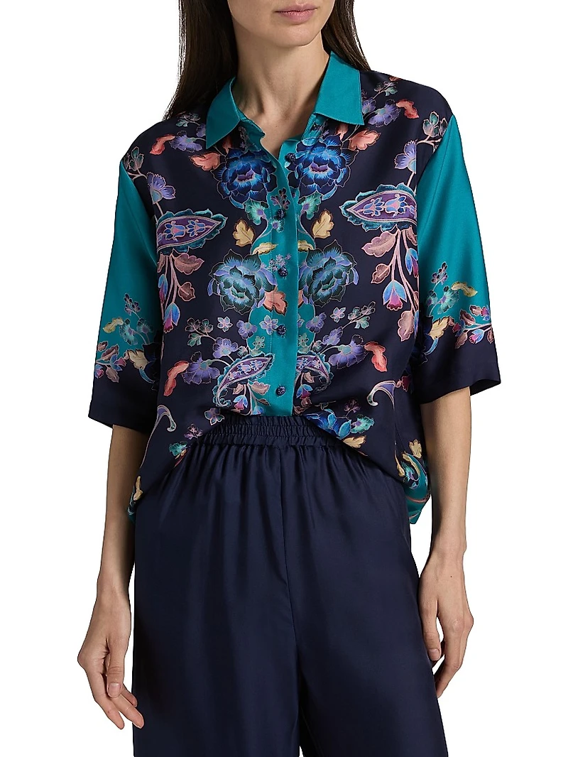 Claudine Button-Front Shirt