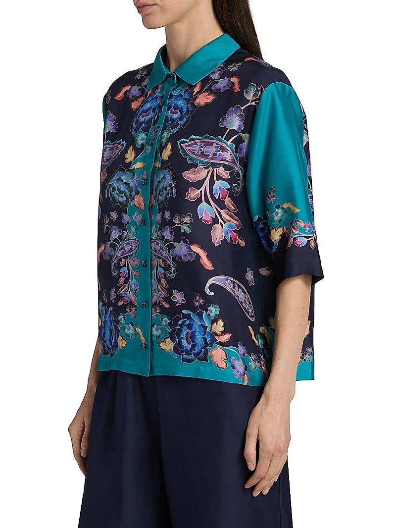 Claudine Button-Front Shirt