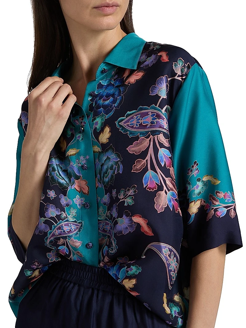 Claudine Button-Front Shirt