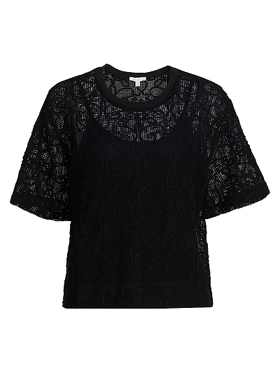 Textured Mesh Boxy Top