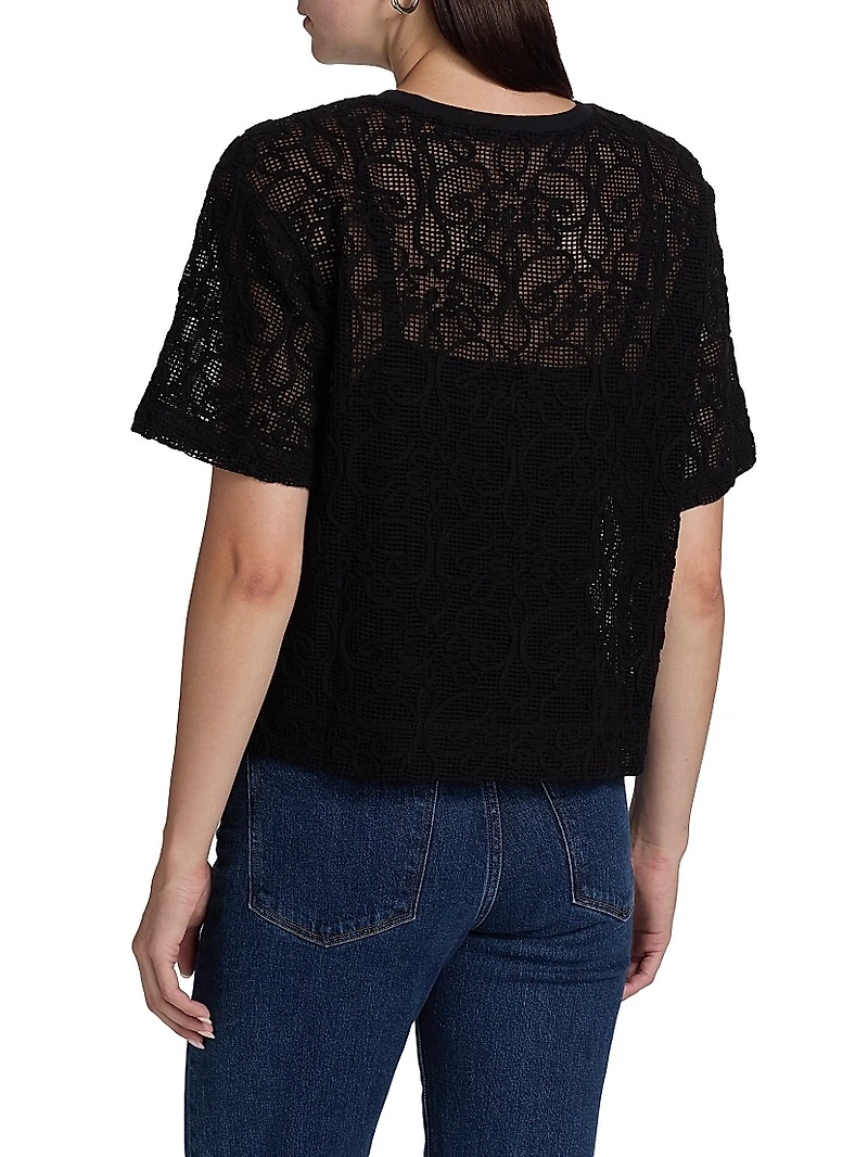 Textured Mesh Boxy Top