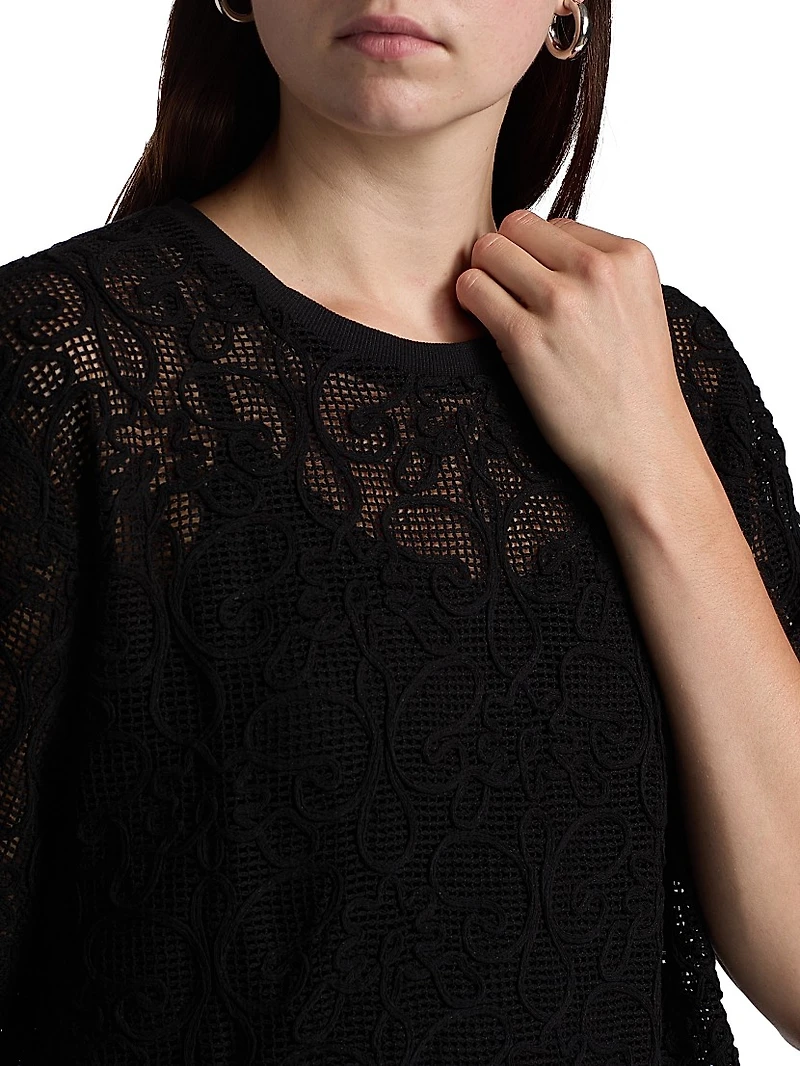 Textured Mesh Boxy Top