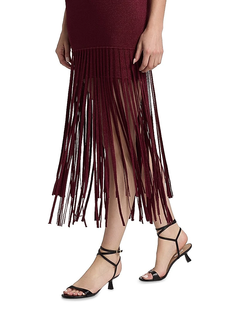 Margaux Fringe-Hem Dress