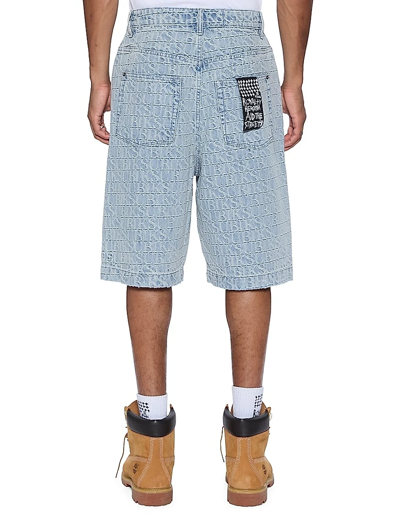 Maxx Tile Logo Denim Shorts