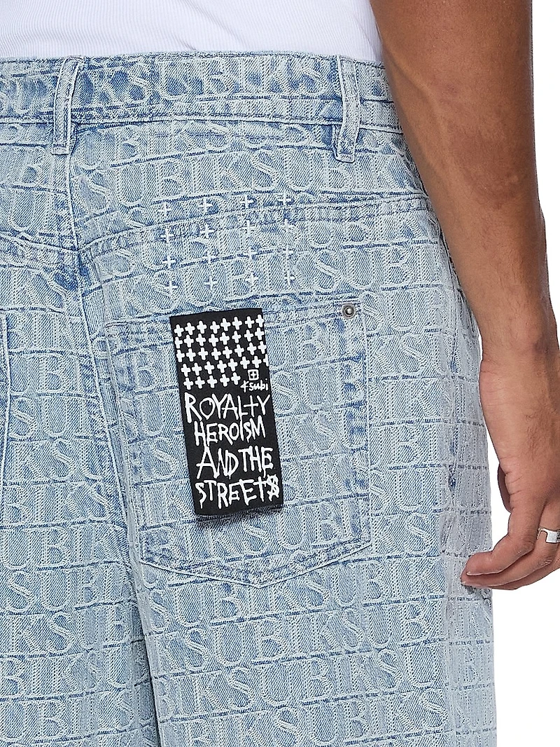 Maxx Tile Logo Denim Shorts