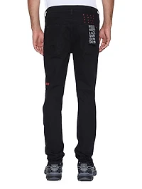 Van Winkle Laid Black Sting Skinny Jeans