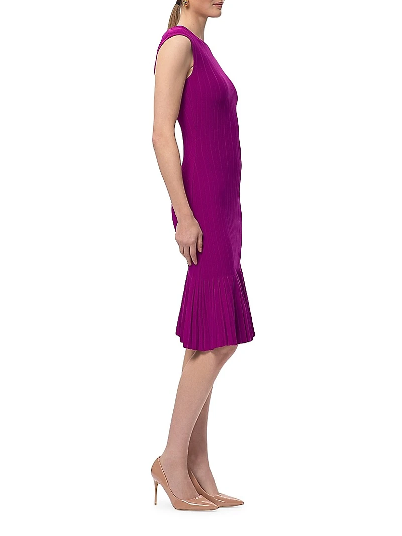 The Bridget Ribbed Knee-Length Dress