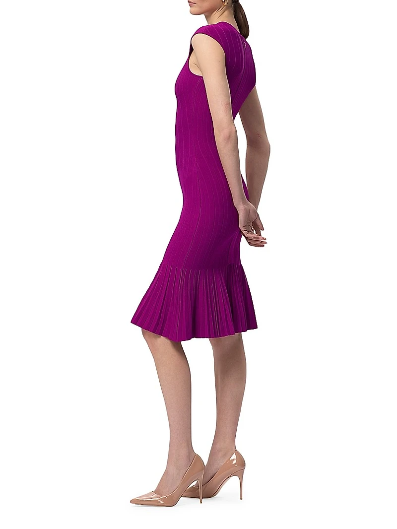 The Bridget Ribbed Knee-Length Dress
