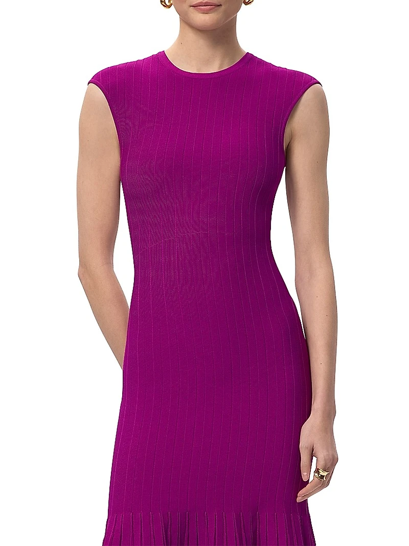The Bridget Ribbed Knee-Length Dress