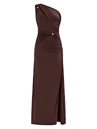 The Aurora Ruched One-Shoulder Gown