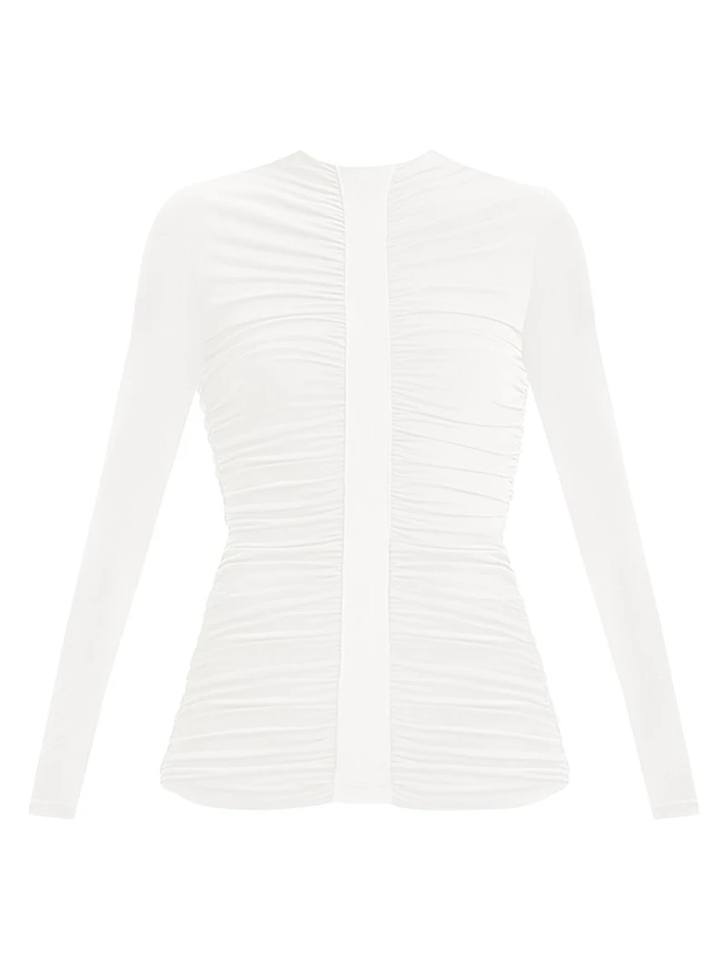 The Veronica Ruched Long Sleeve Top