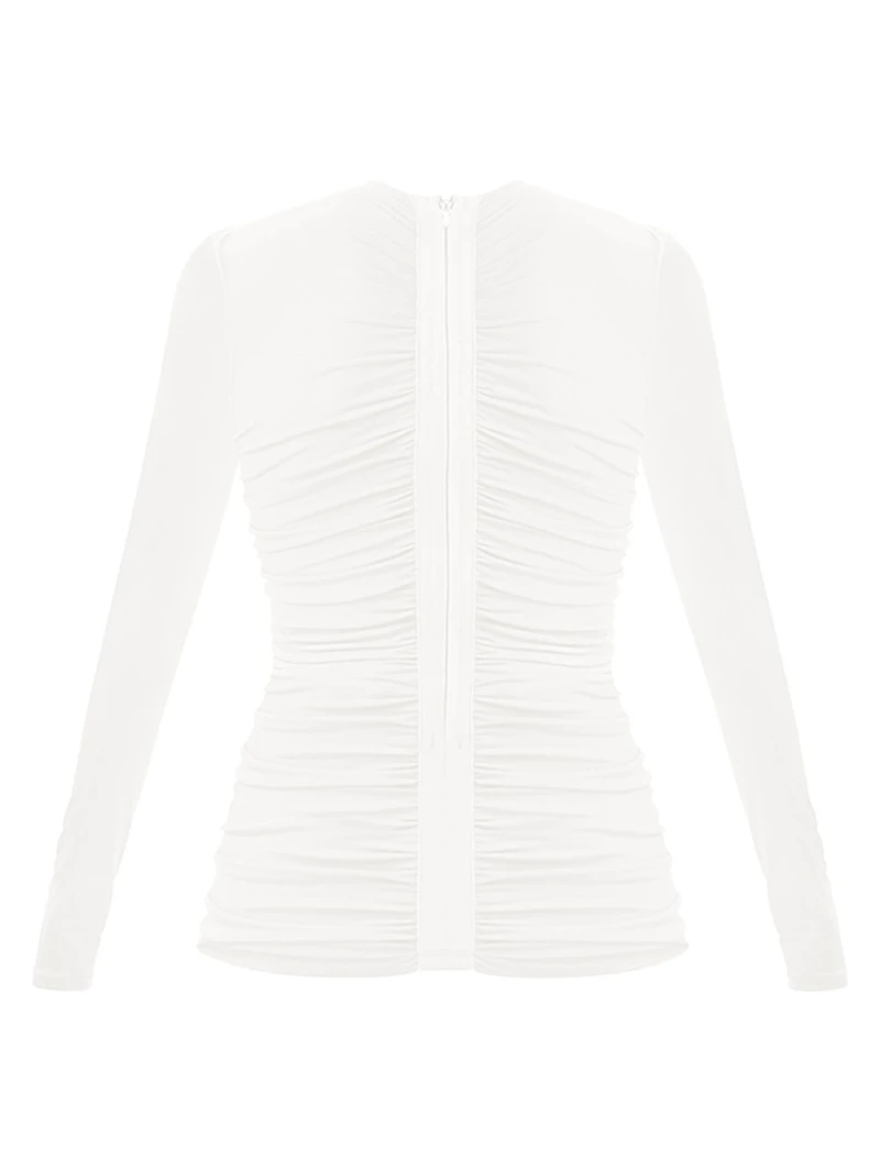 The Veronica Ruched Long Sleeve Top