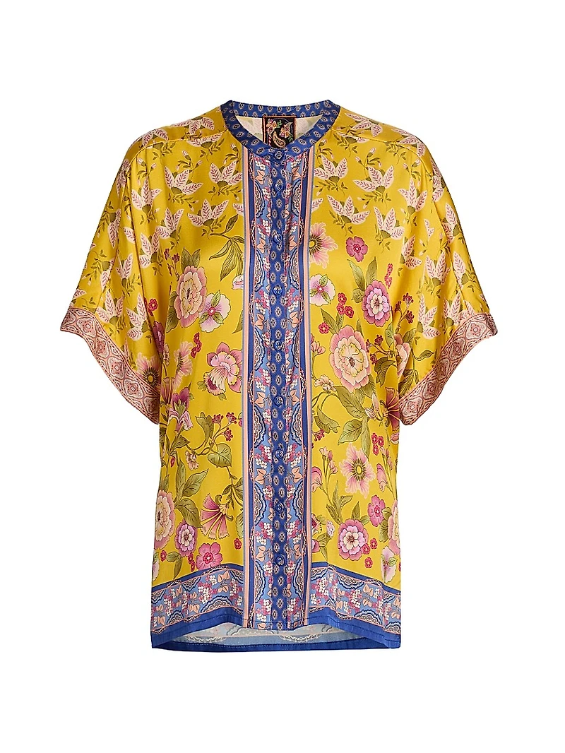 Audrey Floral Silk Tunic