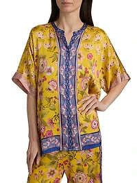 Audrey Floral Silk Tunic
