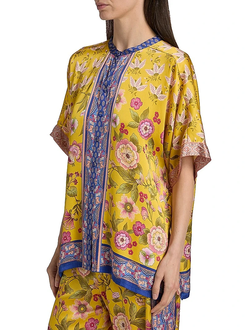 Audrey Floral Silk Tunic