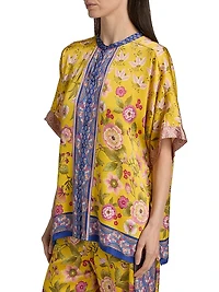Audrey Floral Silk Tunic