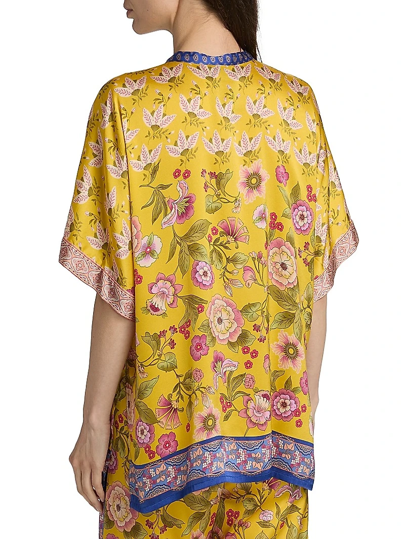 Audrey Floral Silk Tunic