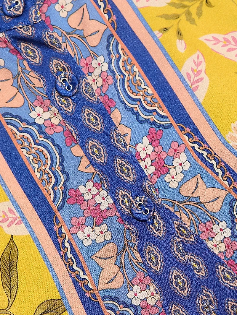 Audrey Floral Silk Tunic