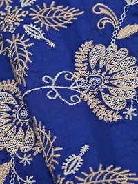 Embroidered Tie-Front Minidress