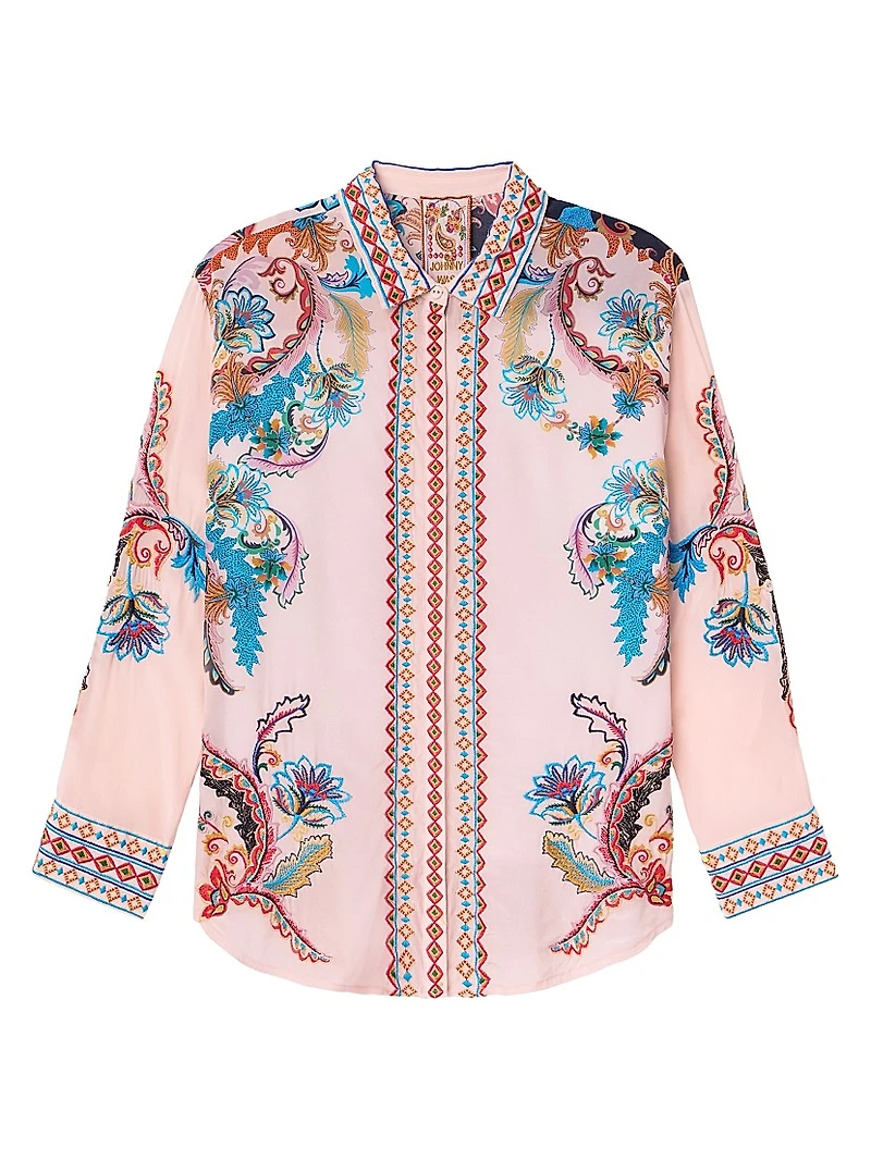 Morelia Printed Silk Shirt