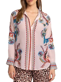 Morelia Printed Silk Shirt
