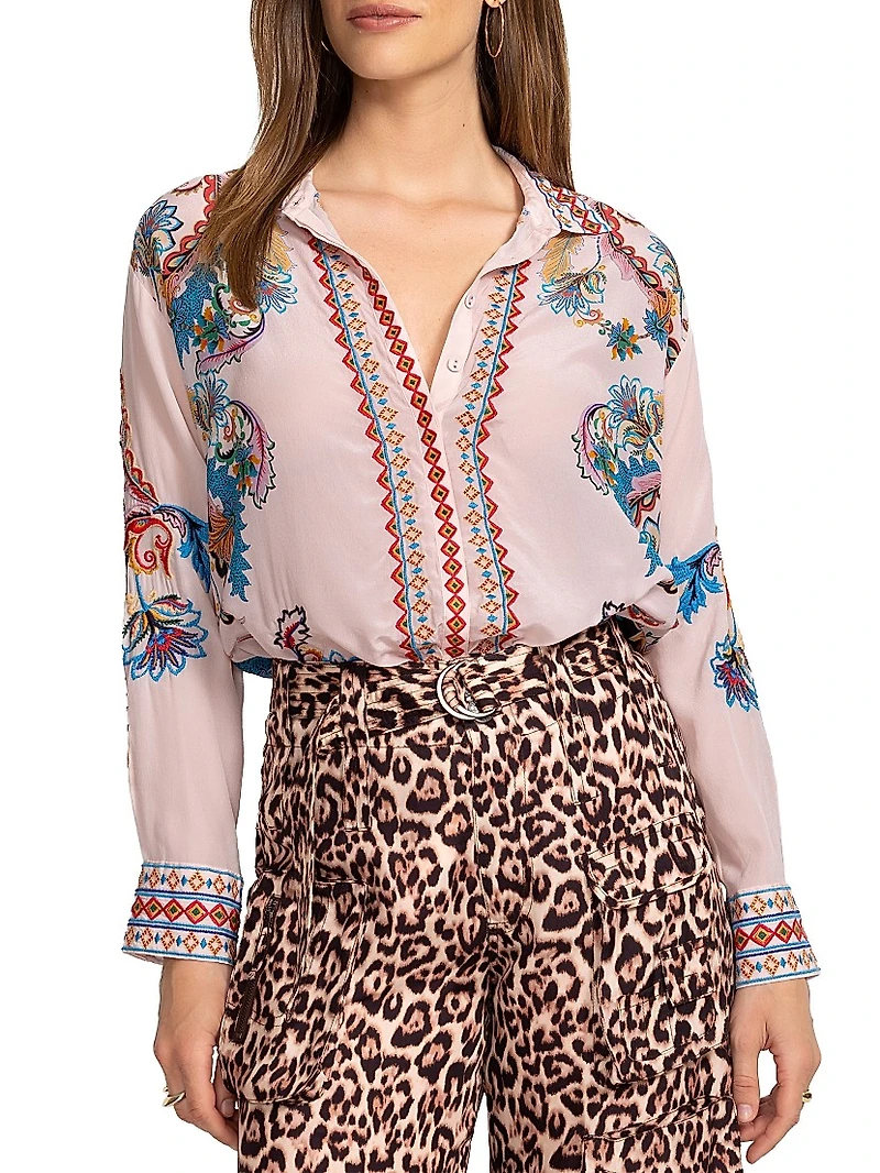 Morelia Printed Silk Shirt