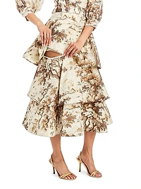 Rhonda Toile Tiered Convertible Dress