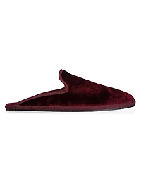 Satin Velvet Sabot Slippers