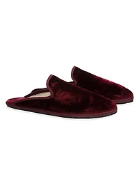 Satin Velvet Sabot Slippers