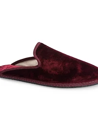 Satin Velvet Sabot Slippers