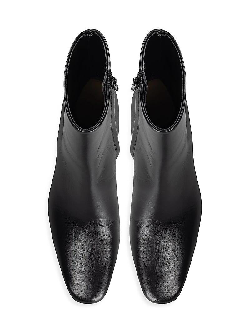 Alma 70MM Leather Ankle Boots