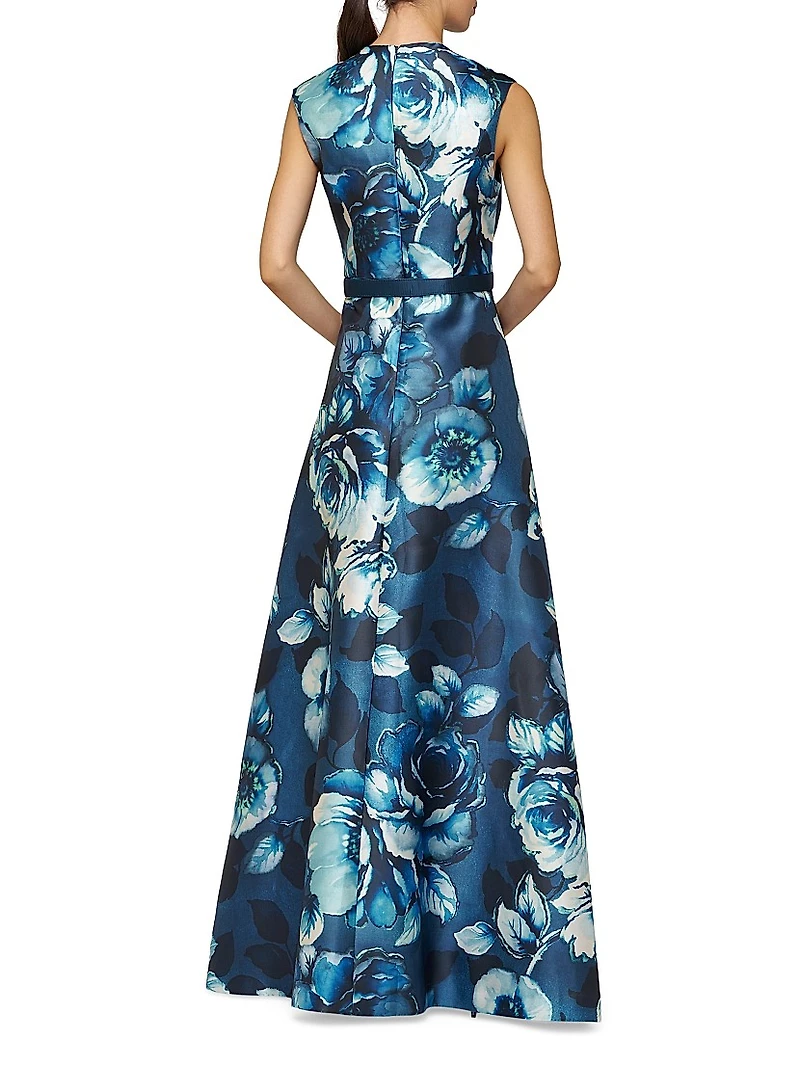 Pia Walk-Thru Printed Overskirt Jumpsuit