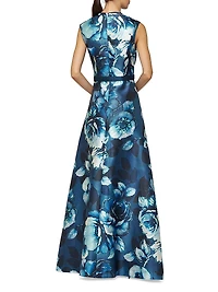 Pia Walk-Thru Printed Overskirt Jumpsuit