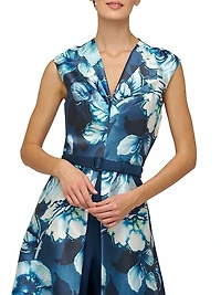 Pia Walk-Thru Printed Overskirt Jumpsuit