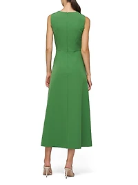 Blossom Floral Appliqué Midi-Dress