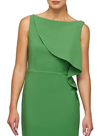 Jolie Ruffle-Trim Midi-Dress