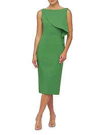 Jolie Ruffle-Trim Midi-Dress