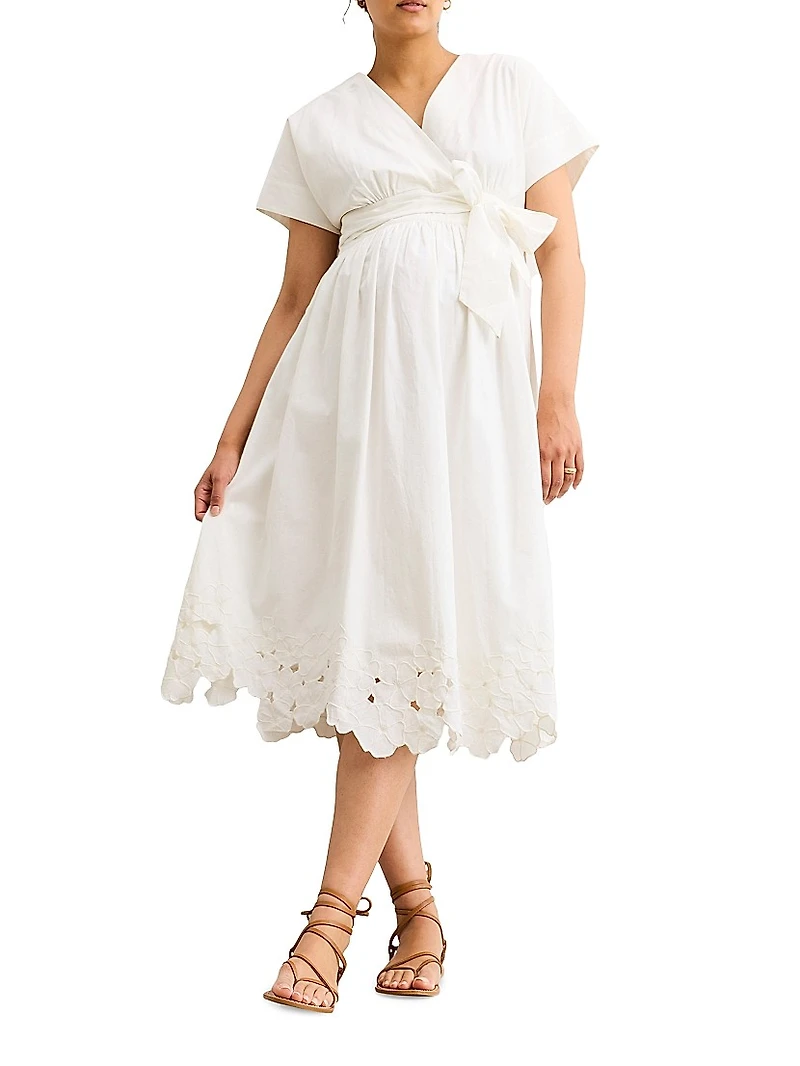 The Floral Embroidered Carolina Maternity Dress