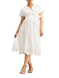 The Floral Embroidered Carolina Maternity Dress