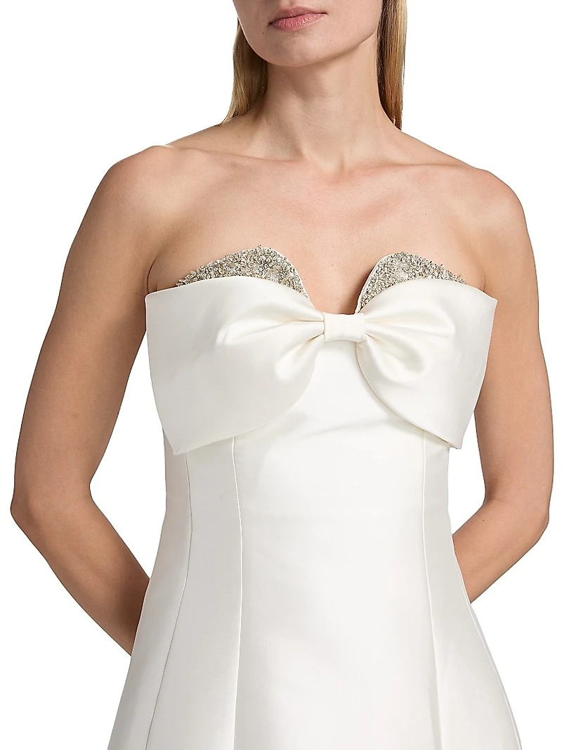 Ophelia Bow-Detailed Minidress