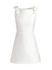 Farah Rose-Appliqué A-Line Minidress